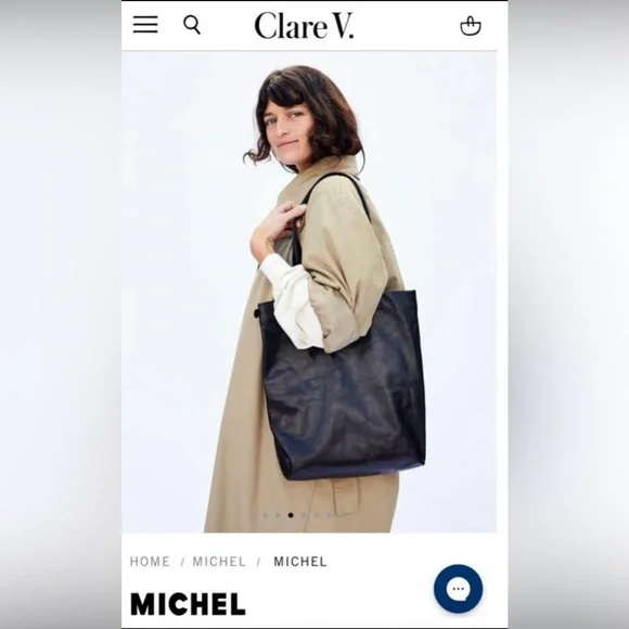 Clare V - Really good condition black leather tote. - Picture 1 of 8